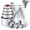 14PCS Measuring Spoons and Measuring Cups Set，stainless steel measuring cups