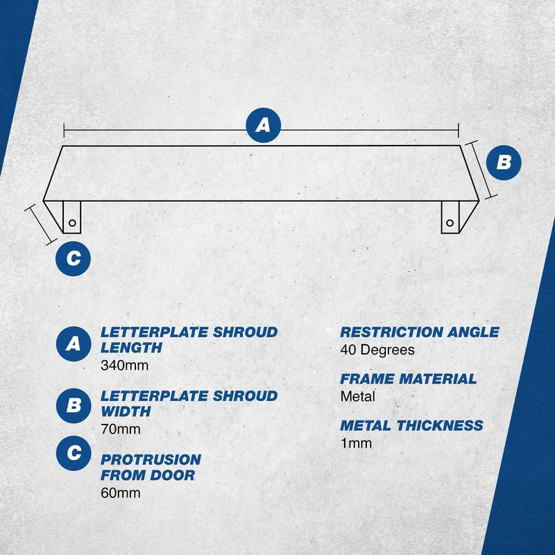 UAP Stainless Steel Hidden Fix Letterplate Restrictor Shrouds - Letterbox
