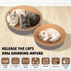 2 in 1 Round Cat Scratching Board, Cardboard Cat Scratcher