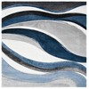 SAFAVIEH Hollywood Collection 4' Square Grey/Blue HLW766F Mid-Century Modern Non-Shedding