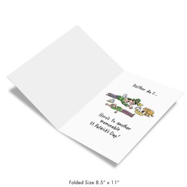 NobleWorks - Jumbo St Patrick's Day Card (8.5 x 11 Inch) - Funny Notecard for Saint Pattys Day, Adult Humor - Remember J4483