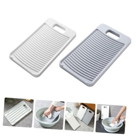 LABRIMP 2Pcs Household Washboard Thicken Washing Board for Scrubbing Clothes Durable and Easy to Use Washing Rubbing Board for Laundry Sink and Bathroom