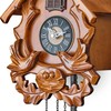 TIMEGEAR Cuckoo Clock with Night Mode, Singing Bird and Carved