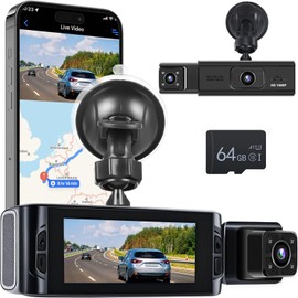 NHOPEEW Dashcam - Dashcam Cámara Coche con WiFi y GPS Camara Coche, Dash CAM Pantalla IPS de 3.16" con Visión Nocturna, Control de la Aplicación, Grabación en Bucle, Sensor G, Monitor de Aparcamiento