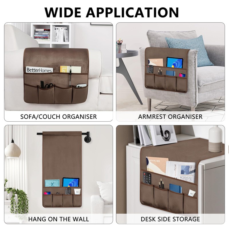 WETRBWEH TV Remote Control Holder Couch Caddy, Non-slip Bedside Caddy