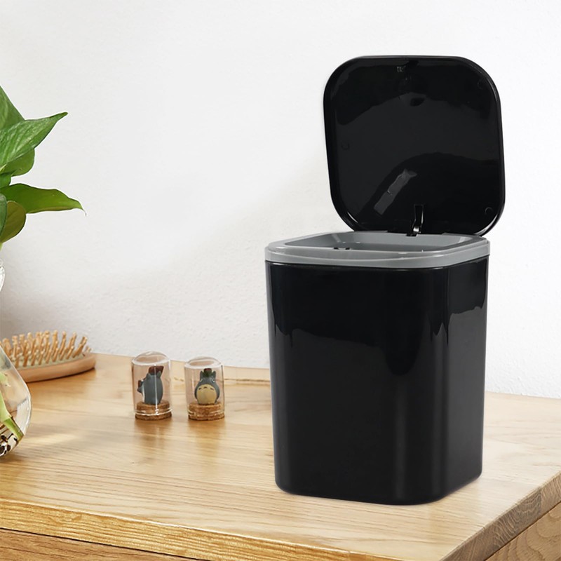 Julyeen Mini cubeta de basura de 0.5 galones con tapa,