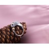 Helen de Lete S925 Sterling Silver Rat Steal Cheese Adjustable