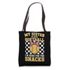 Here For The Snacks My Sister Softball Team Support Tote