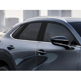 Rvinyl Pillar Post Pre Cut Window Trim Kits in Gloss Black Compatible with Mazda CX-30 2020-2023 - Adhesive Backs