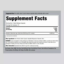 Piping Rock Blueberry Extract Capsules 16000mg | 150 Count | Non-GMO | by Piping Rock