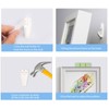 DOETYD 44pcs Picture Hooks Non-Trace Hangers Suitable for Hanging Paintings