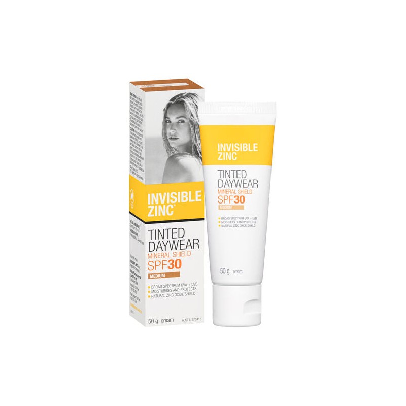 Invisible Zinc Tinted Daywear Mineral Shield SPF 30 Medium 50g