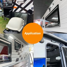 Dream Lighting LED 12V DC Heavy Duty Awning Light Bar for Outdoor RV Trailer Boat, IP65 Porch Light Wall Lamp for Exterior Garden Garage Lighting, 720 lumens—Black Housing, Cool White, 7.8inch / 200mm