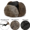 Harssidanzar CU606EU Aviator Hat Waterproof Winter Rabbit Fur Hats Lined
