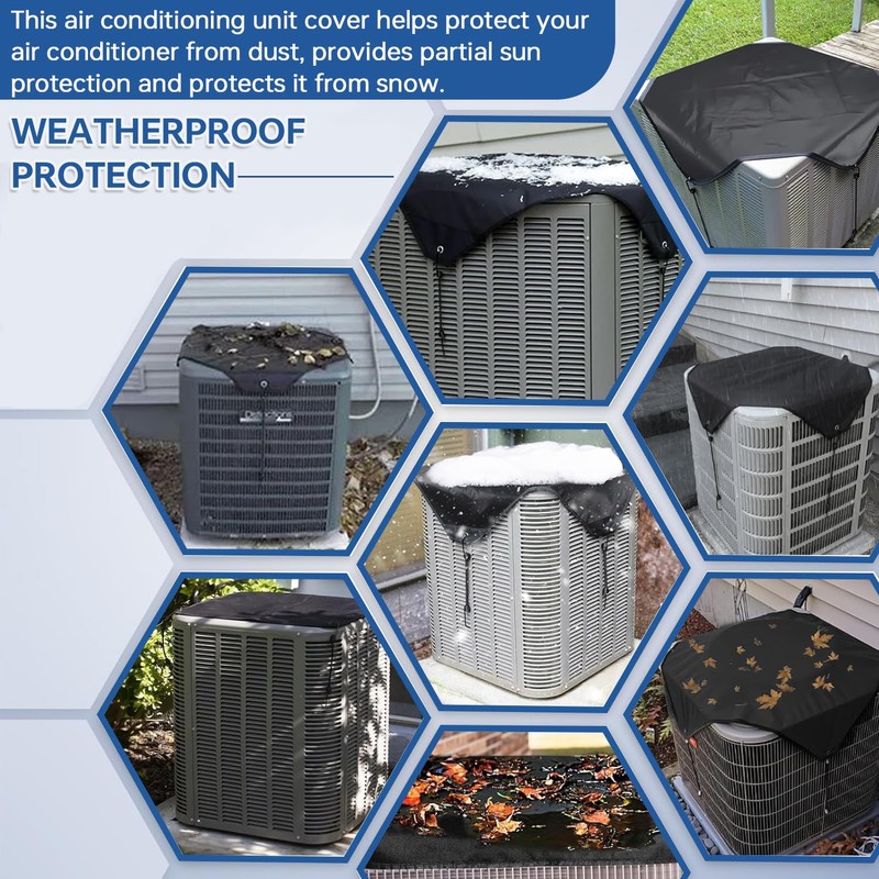 BOJACK 28x28 Central Air Conditioner Cover for Outside Units, Top