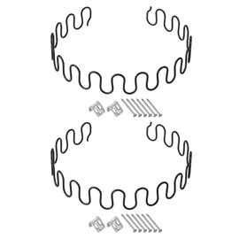 uxcell 29.5 Inch Sofa Spring Replacement with Clips Nails 2 Pack Round Shape Spring Recliner Parts for Furniture Couch Repair Fixing Chair Sagging Seat, Black