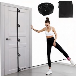 Multi Loop Door Anchor Strap for Resistance Bands, 16.4ft Heavy Duty Anchor System with Multiple Loops, Punch-Free Workout Strap with Storage Bag for Home Gym, Full Body Training & Physical Therapy