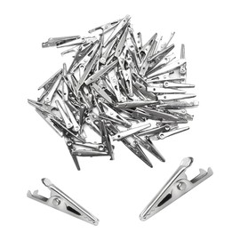 100 Pcs 35mm Metal Alligator Clips Electrical Test Spring Clamps Electrical Crocodile Clips Battery Cable Alligator Clips Test Line Lead Clips