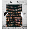 CORFOTO Fabric 4x6ft Bookshelf Backdrop Theme Photography Virtual Classroom Bookshelves