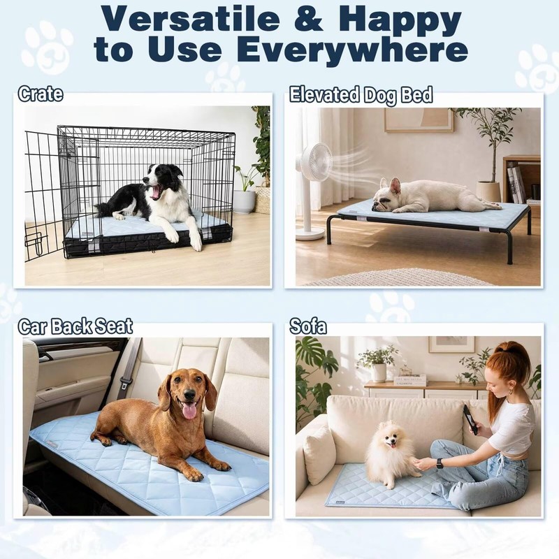 JoyBlooms Cooling Mat for Dogs 2Pack Cooling Pad for Dogs