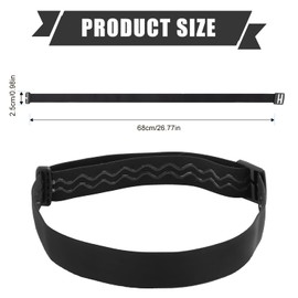 Elastic Headlamp Band, Black Headlamp Headband, Replacement Headlamp Band, Suitable for Most Black Diamond Petzl Princeton Tec Energizer Fenix Pelican Streamlight