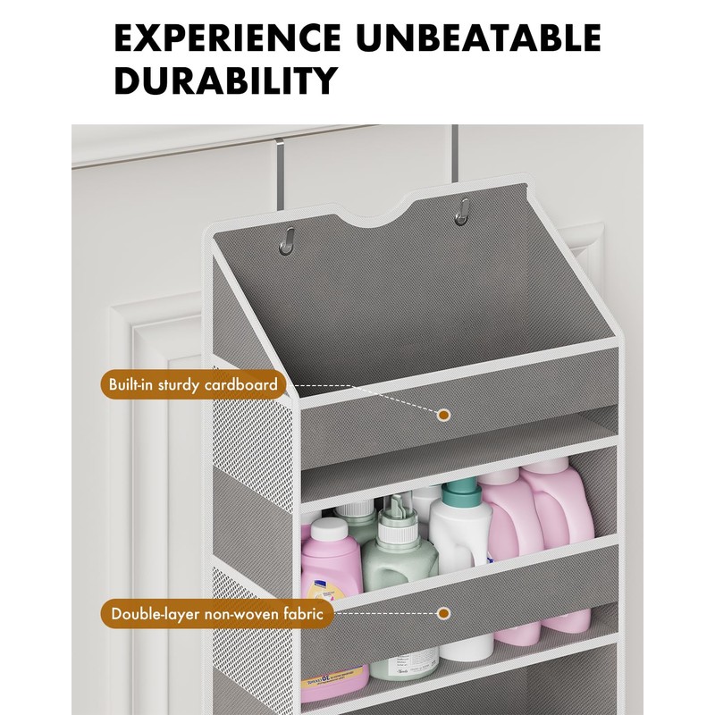 Over the Door Hanging Organizer for Bathroom & Nursery -