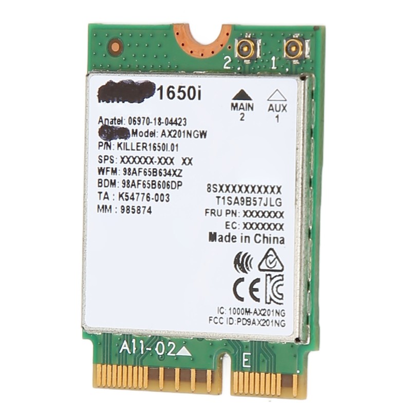 AX201NGW WiFi 6 Card for Win10 CNVIo2 Interface Dual Band