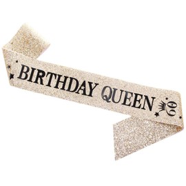 BRT Bearingshui 60th Birthday Sash and Tiara for Woman, Gold Birthday Sash Crown 60 Birthday Queen Sash for Woman, 60th Birthday Gifts for Happy 60th Birthday Party Favor Supplies
