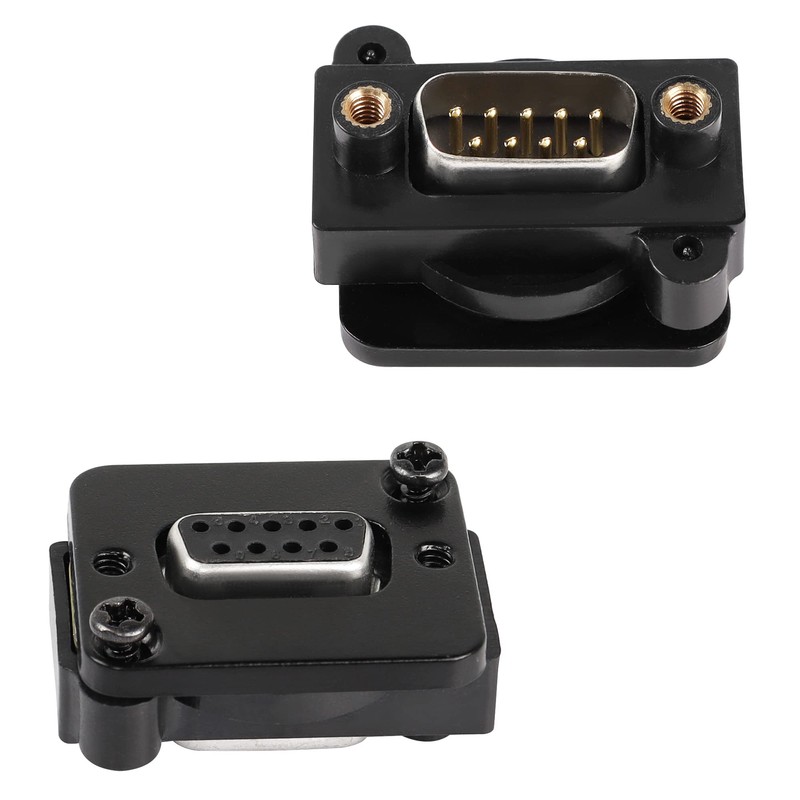 QIANRENON DB9 Panel Mount Straight Through Connector Adapter 9-pin RS232