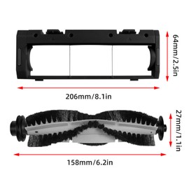 Replacement Parts Accessories Kit, 1 Roller Brush Guard, 2 Main Brush Compatible with Coredy R3500 R3500S R550 R650 R600 R700 GOOVI 1600PA D380 D382 iMartine C800 D900 D900C DeenKee DK600 Robot Vacuum