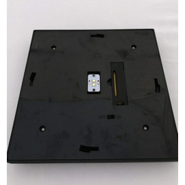 Ntertainment House 2-pcs Solar Post Cap Lights with Pebbled Print Glass Frames and 2 Ultra Bright SMD LEDs w/Optional Wall Mount 6x6 5x5 or 4x4 Base adapters (Black, 6x6)