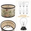 Mewutal Drum Lampshade Bird Pattern Chandelier Lamp Shade Removable Lamp