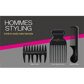 Vess VESS HOMMES STYLING Hommes Styling Mesh Comb Comb Hair Comb Comb Men's Male Coarse Wide Styling Styling Comb Hair Set Hair Wax Pomade Made in Japan Domestic