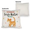 Best Cat in the World Cushion with Orange Cat and
