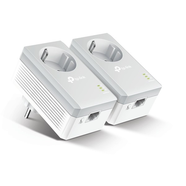 TP-Link TL-PA4010P AV600 Nano Powerline with Through Socket, 1 Ethernet