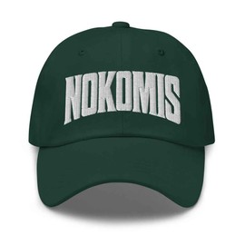 Merch Town Nokomis Baseball Cap Nokomis Dad Hat Illinois IL Hat Embroidered Souvenir Spruce