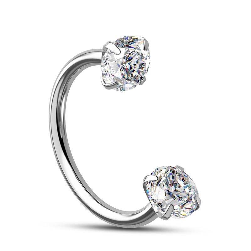 Oufer 18G/20G Horseshoe Internally Threaded & Threadless AAA+ Grade CZ