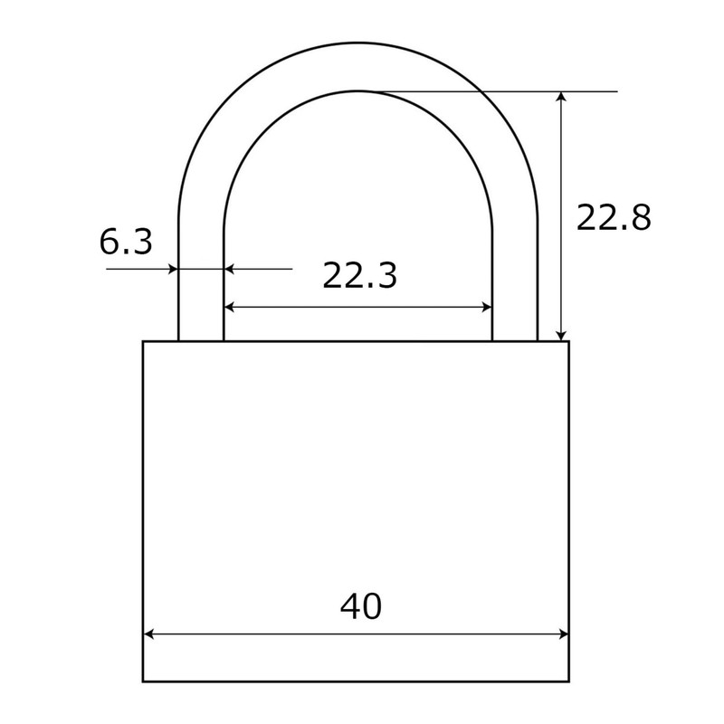 Wake Sangyo TWE Keyed Cylinder Lock Padlock Brass 1.6 inches
