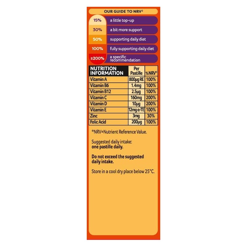 Bassetts Adult Immune Support Multivitamins Orange & Pomegranate 30 Gummies