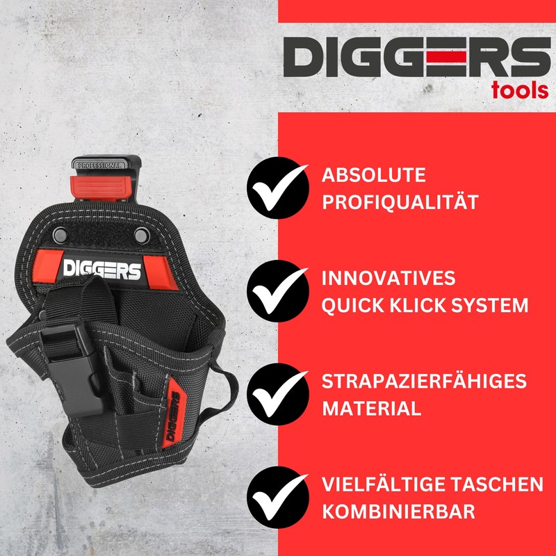 Diggers Tools - Cordless Screwdriver Holster Tool Bag - [Size