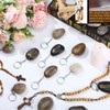 Yuntau 36 Pcs Memorial Stones Keychains River Stone Key Rings