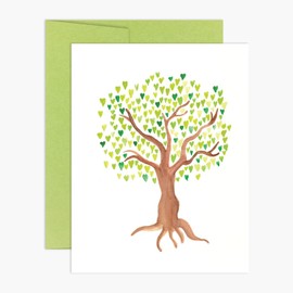 Palmer Street Press Blank Greeting Cards - Tree of Love Notecards and Envelopes - Blank Note Cards and Envelopes - Designed, Printed and Packaged in the USA (Single Card)