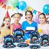 96Pcs 10th Birthday Video Game Party Supplies Blue 10th Plates