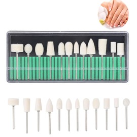 ZJChao Nail Drill Bit Wool Felt Polishing 12 Pieces Various Shapes File Head Tool Manicure Pedicure Glass Gold Silver Jewelry Polishing / ZJChao 네일 드릴 비트 울 펠트 연마 12개 다양한 형태의 파일 헤드 도구 매니큐어 페디큐어 유리 금 은 주얼리 연마용