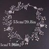 Teyglen Flower Crystal Wedding Hair Vine Bridal Rhinestone Beads Headband