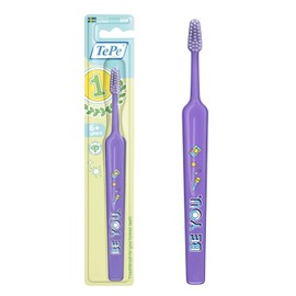 Cepillo de dientes TePe Select Compact, Kids Suave, 1 ud, infantil, cerdas suaves para una eliminación de placa respetuosa y eficaz