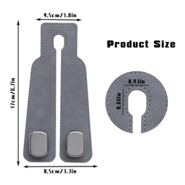 MisFun Pack of 2 Bag Holder Car, Car Hook Headrest Hook, Car Storage Hook, Universal Car Hook, Back Seat Headrest Hook, Handbag Holder, Bag Hook, Storage Hook (Grey)