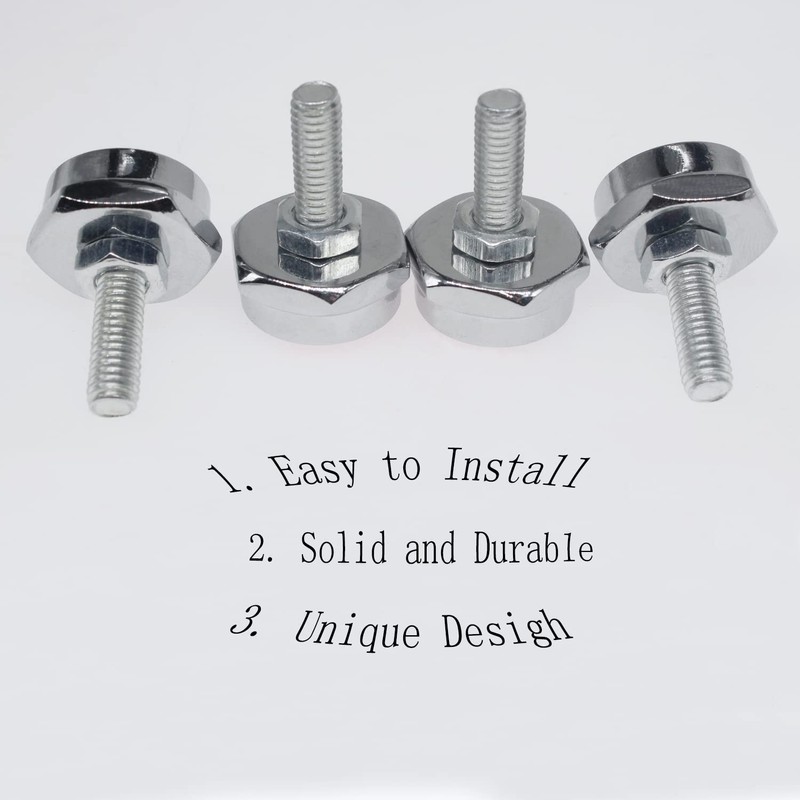 License Plate Screws Fastener Kit, 4 PCS License Plate Screws