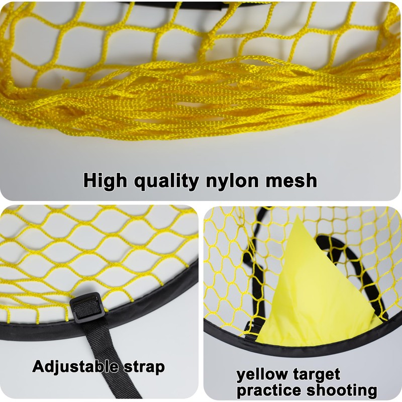 MOLHEM Foldable Football Goal Net 2 Pack, Durable & Portable