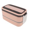 Double Layer Bento Box 316 Stainless Steel Compartment Portable Lunch